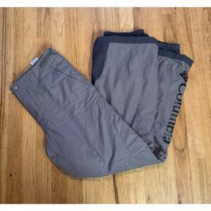 Boys Girls Kids Gray Columbia Bugaboo Adjustable Ski Pants, size 18 XL